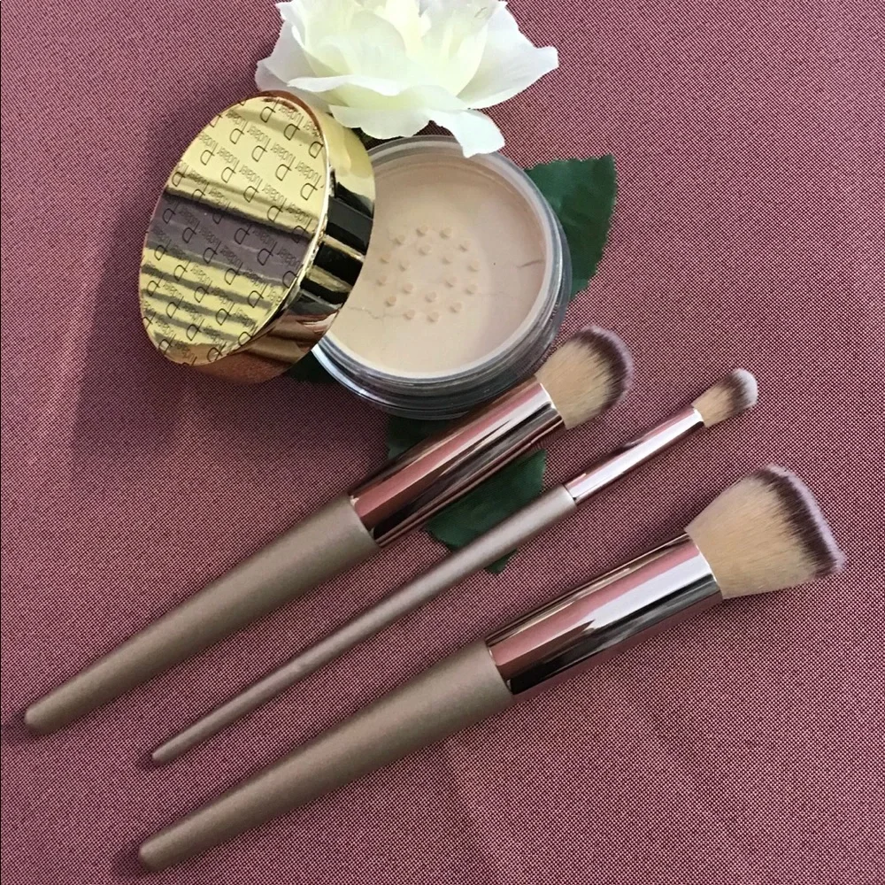 Long Lasting Mineral Loose Face Powder Makeup Brush 4Pcs